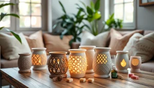 Discover unique scented wax warmers from https://www.scentswarmers.com beautifully displayed in a cozy setting.