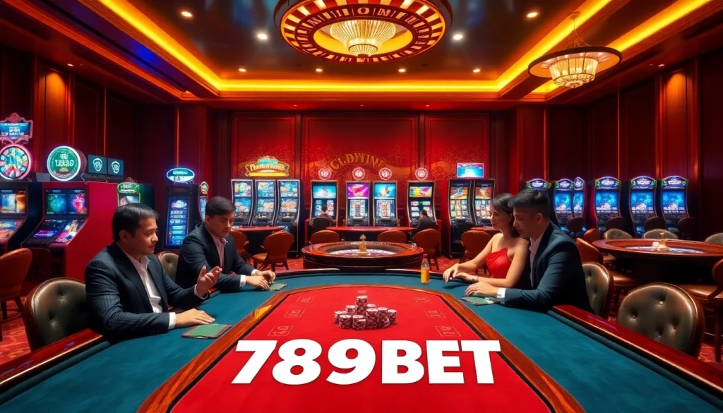 Experience high-stakes gaming at 789BET with vibrant casino tables and thrilling action.