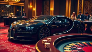 Experience the thrill of gambling at Bugatti8 with a luxurious casino scene.