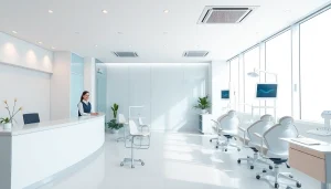 The best teeth whitening clinic in Kuala Lumpur featuring a modern reception area and friendly staff.