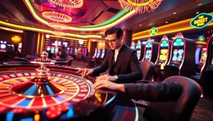 jeetbuzz লগইন with vibrant casino ambiance highlighting online betting excitement