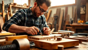 Trouver artisan est facile avec des experts dans un atelier bien éclairé.