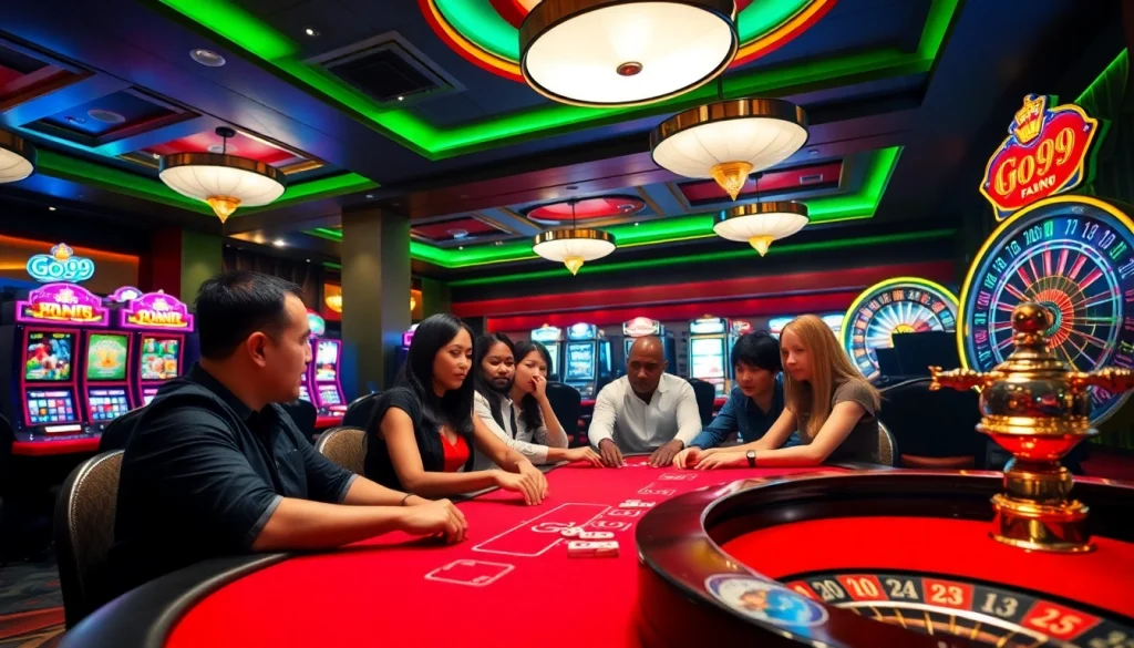 Experience the thrilling action at Go99's casino with vibrant games and exciting wins.