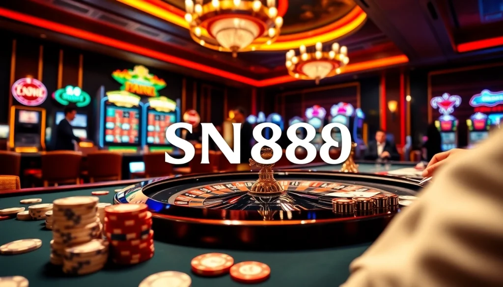 Players enjoying a thrilling moment at the SN888 casino table, capturing the excitement of high-stakes gambling.