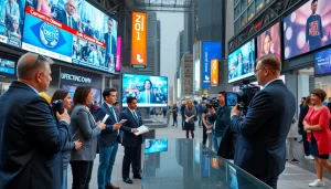 Engage with https://news-parade.com.ua in a lively news reporting scene showcasing diversity and energy.