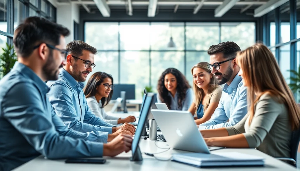 EDV Dienstleister bietet professionelle IT-Lösungen in einer modernen Büroumgebung.