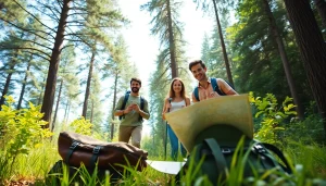 Engage with the adventurous spirit of https://fernweh-abenteuer.de through a family outdoor exploration scene.