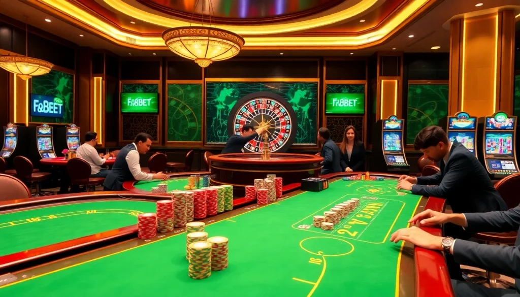 Experience excitement at F8BET with action-packed gambling tables and vibrant slot machines.