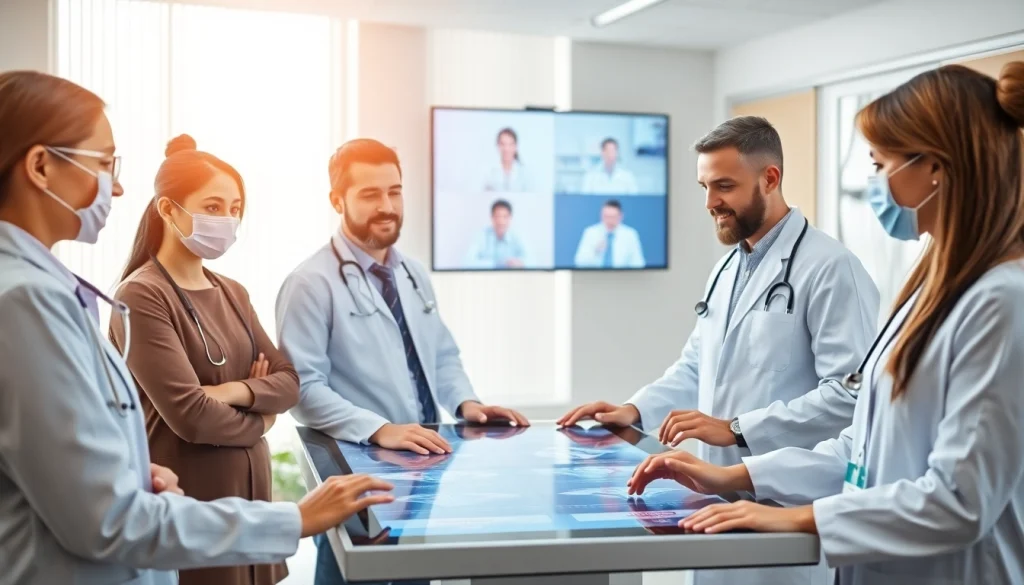 Visual representation of trevia.com showcasing advanced digital health services in a modern clinic setting.