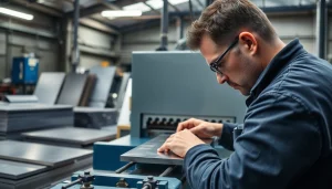 Crafting precision with custom shearing edmonton machinery in a professional industrial setting.