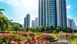 View of the luxurious Tampines St 95 EC showcasing its modern architecture and landscaped gardens.