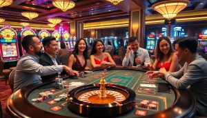 Engage in winning strategies at SV388's luxurious casino table with poker chips and roulette wheels.