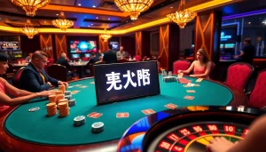 Experience high-stakes gambling with 소액결제 at a luxurious poker table, showcasing vibrant chips and elegantly stacked cards.
