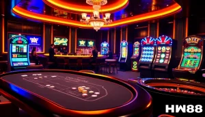 Experience the thrill of winning at HM88 with dynamic casino tables and vibrant slot machines.