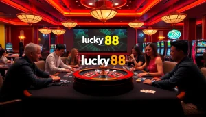 Win big at Lucky88 with exciting gameplay on vibrant casino tables featuring roulette and slots