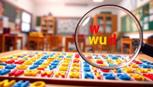 Find hidden words in a colorful Word Soup puzzle game featuring scrambled letters.