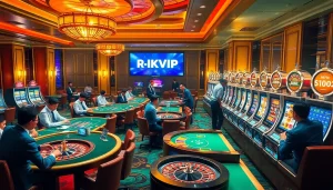 Experience thrilling gambling action with experts at RIKVIP showcasing strategies and excitement.
