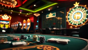 Place your bets at https://fabet.free/ – a thrilling casino scene with poker and slot action.