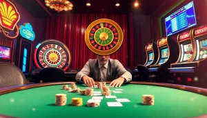 Engaging scene at Trang Chủ QQ88 showcasing vibrant casino elements with lively gameplay.