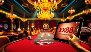 Experience the thrill at https://xx88.cheap/ with vibrant poker action and luxury casino elements.