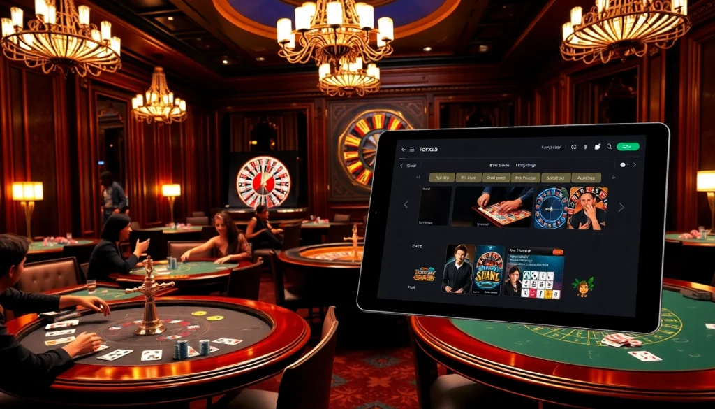 Experience high-stakes action at https://topxx88.com/ with vibrant casino tables and chips.