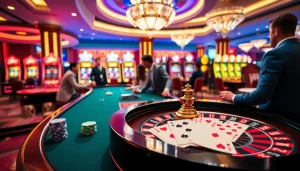 Experience the thrill of GACAM888 at a luxurious casino, featuring roulette and poker.