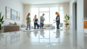 Transform your space with professional Cleaning service, brightened by attentive staff in a modern home.