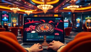 Play your favorite games at Phlaro with vibrant casino visuals showcasing roulette and slots.