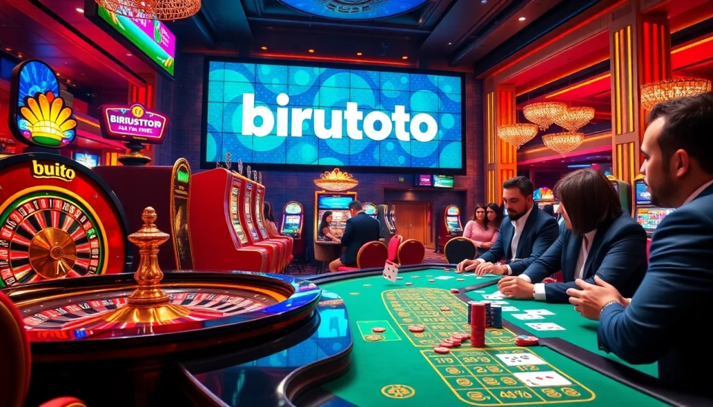 Experience thrilling gambling with birutoto as players engage at luxurious slots and tables.