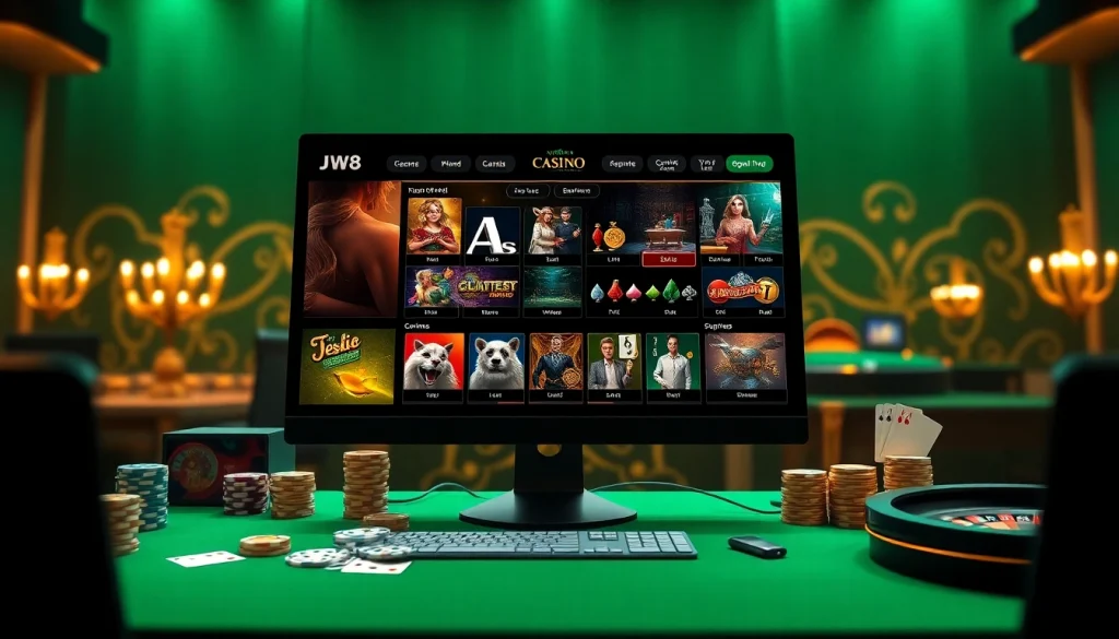 Experience immersive online gaming with JW8, featuring vibrant slots, poker, and live dealer tables.