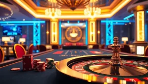 Gamble with excitement at the casino table featuring s8 technology and luxurious decor.