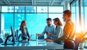 Experience the innovative AI testing platform https://benchbot.ai showcased through a diverse team collaborating creatively.