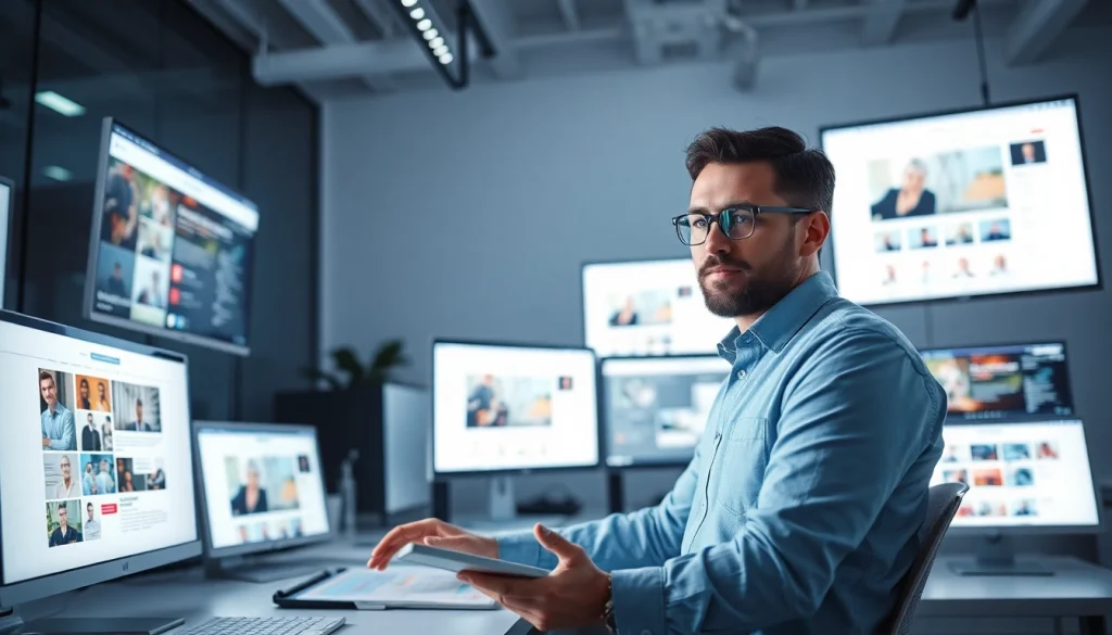 Professional web designer focused on custom website design and development, showcasing creativity and innovation.