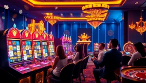 Experience thrilling gameplay with slot777 at a luxurious online casino setup.