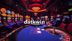 Pemain yang terlibat menikmati permainan taruhan tinggi di kasino mewah, menampilkan elemen Datukwin.