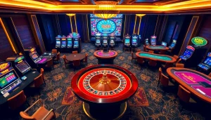 Experience thrilling gameplay at RR88 with vibrant casino tables and exciting slot machines.