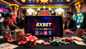 Experience excitement and thrill by downloading 8xbet tải, featuring an engaging online gambling interface.