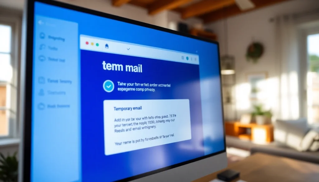 Manage your temp mail disposable email efficiently with a user-friendly interface displayed on a modern screen.
