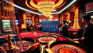 Gamblers at a vibrant casino table engaging in games on https://s8glx.com, enjoying thrilling experiences.