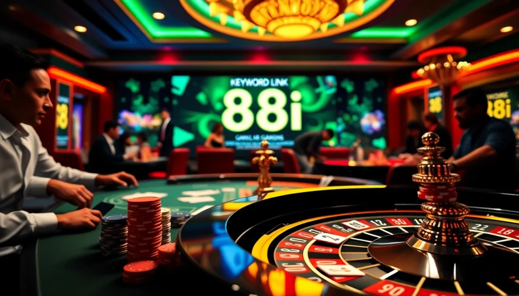 Experience the thrill of winning at link 88i casino with vibrant gaming tables and exciting atmosphere.
