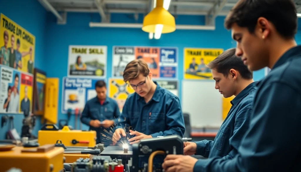 Students actively learning at a Trade School Tennessee, demonstrating vocational skills and hands-on projects.