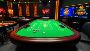 Tai Xỉu MD5 gaming scene featuring a professional gambling table with dice.