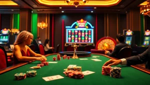 Experience the thrill of a slot deposit 1k while playing at a luxurious casino table surrounded by excitement.