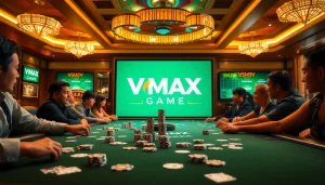 Engage in thrilling gaming experiences with the VMAX Game at a vibrant casino atmosphere.