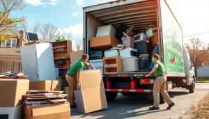 Efficient junk removal crew in Bergen County, NJ, handling appliances and furniture for eco-friendly disposal.