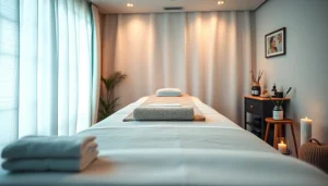 Luxury 출장마사지 setting with calming ambiance and essential oils.