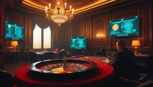 Betting excitement in a luxurious casino linked to the hidden wiki dark web.