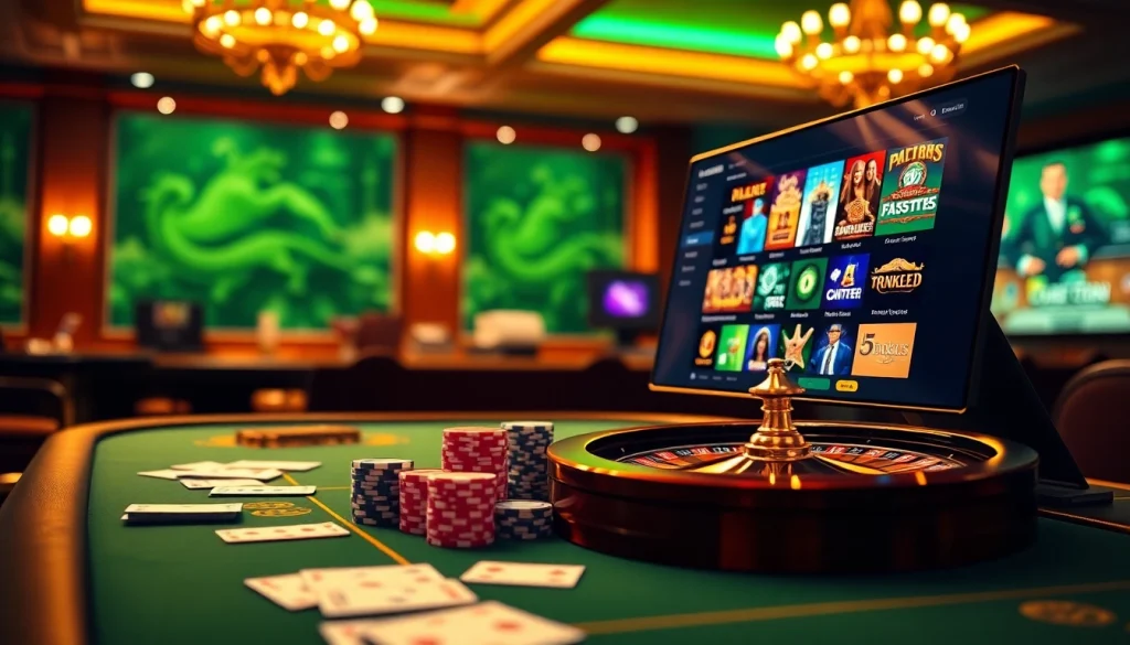 i5bet casino table displaying poker chips and roulette wheel for an exciting gambling experience