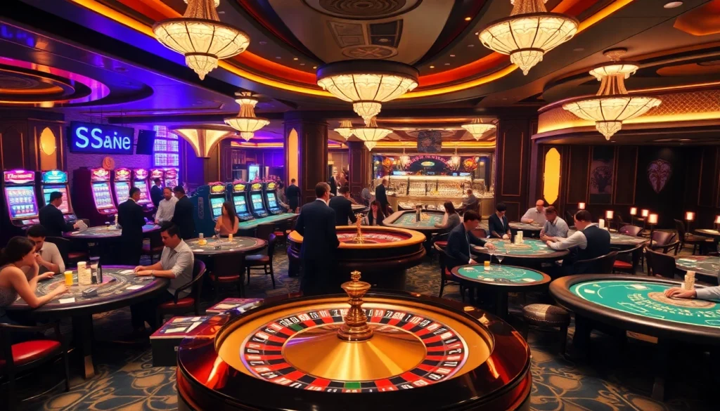 S8 casino offers an exhilarating gaming experience with poker tables and roulette wheels.