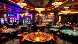 S8 casino offers an exhilarating gaming experience with poker tables and roulette wheels.